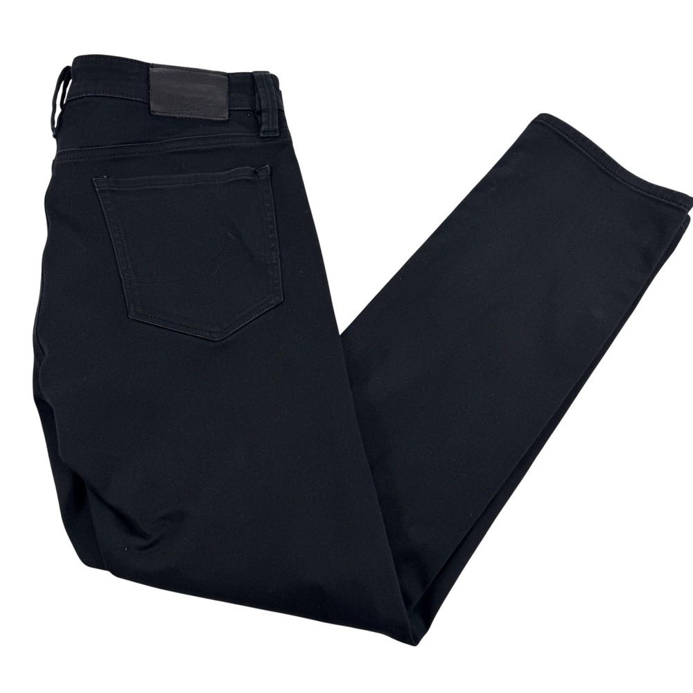 34 Heritage Jeans Mens 35 Black Dark Wash Slim Straight Stretch Denim 35x32